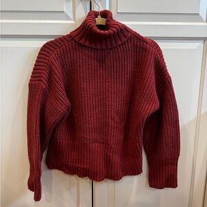 Madewell Burgundy Turtleneck Sweater